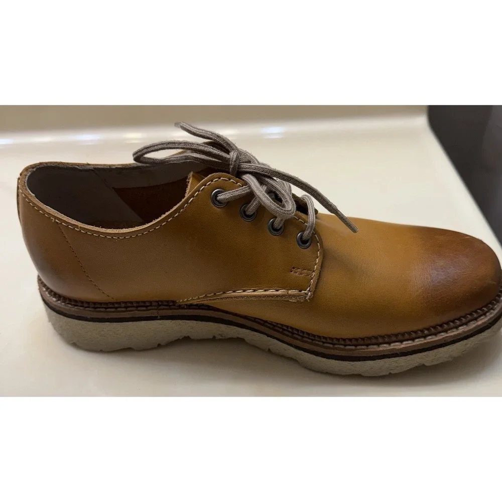 Clarks Frelan Walk Oxford Dress Shoe Size 7 1/2 Cognac